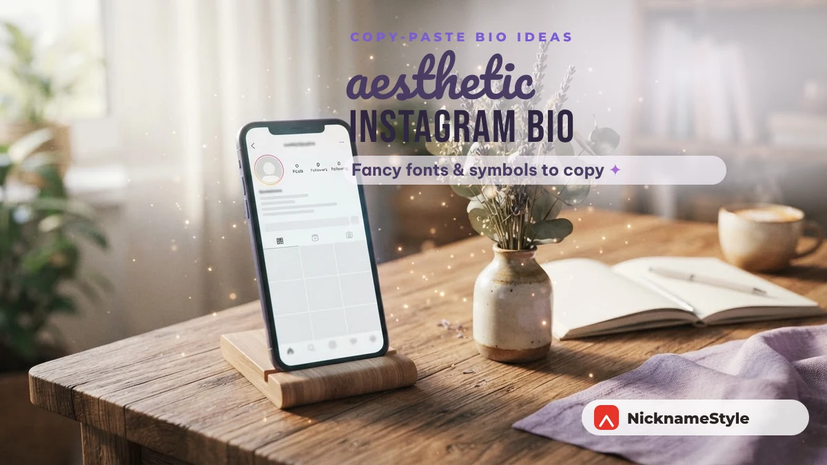 Aesthetic Instagram bio ideas in stylish fonts and symbols to copy and paste