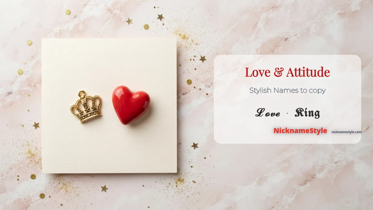 Love and attitude stylish names — NicknameStyle Love and attitude stylish names in fancy fonts with hearts and gothic symbols to copy
