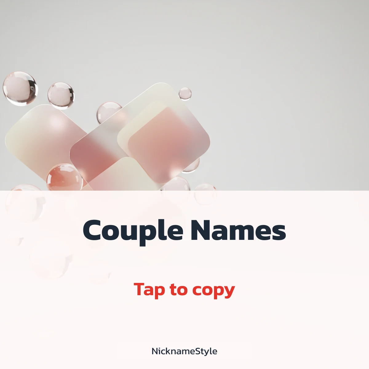 Blended ship names and duo tags for couples