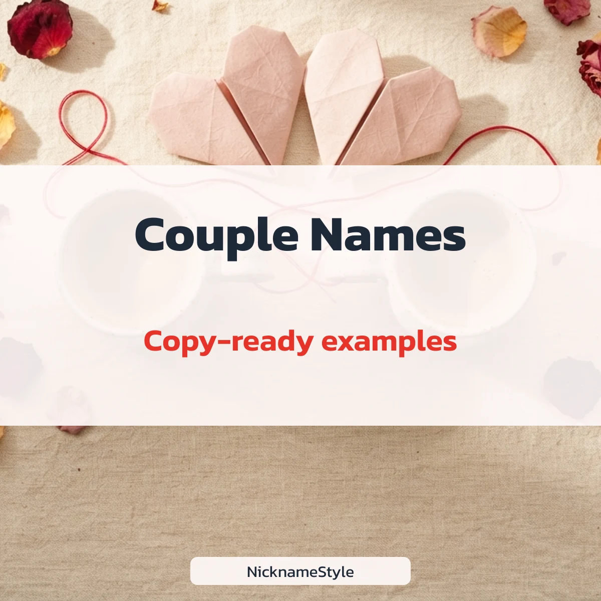 Couple names joined by a heart or symbol to copy