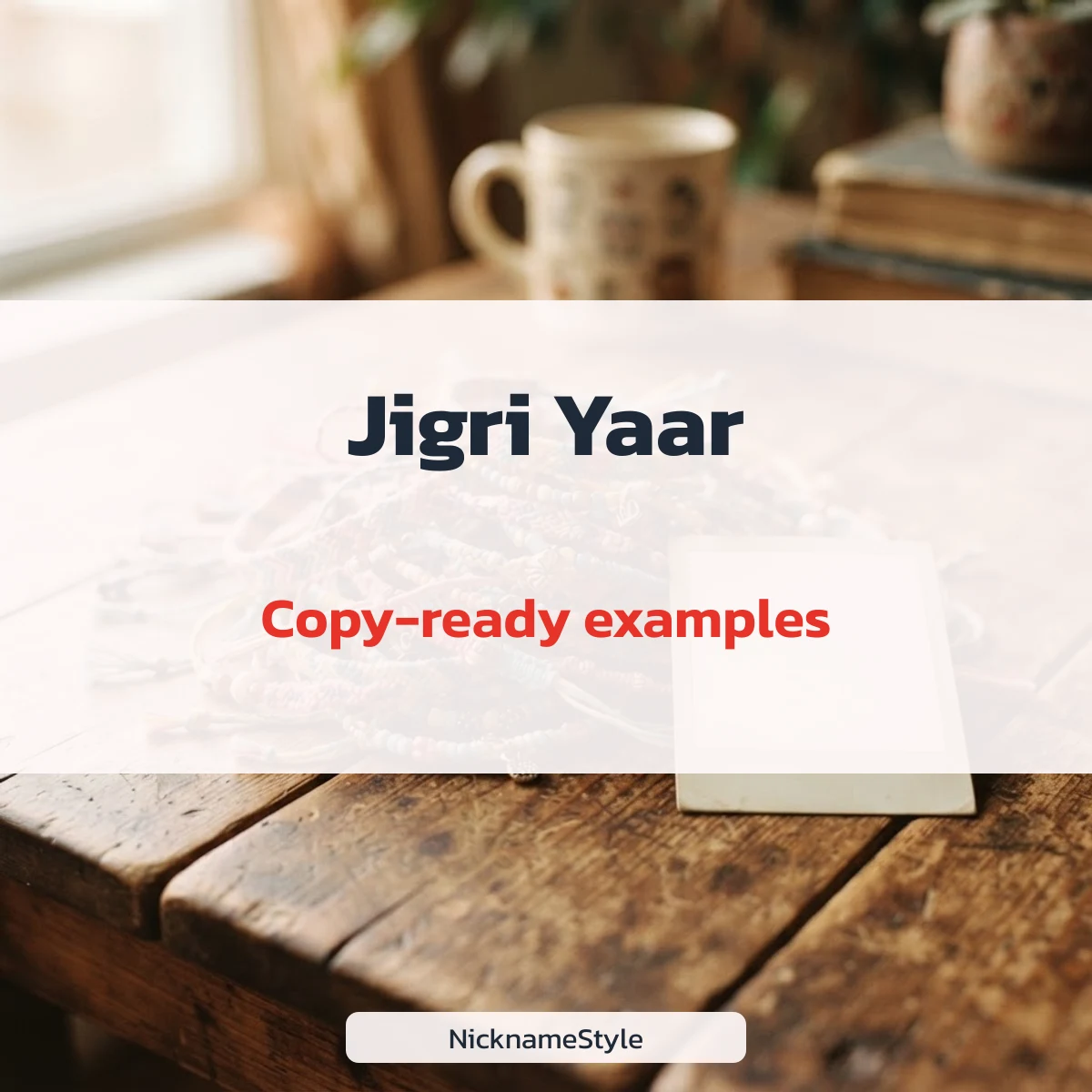Jigri yaar stylish names with a one-line meaning